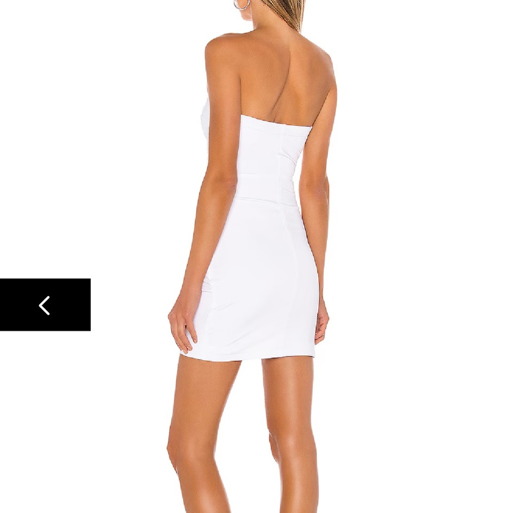 Superdown Mini Dress Strapless Bodycon Cutout White- Medium - Picture 3 of 12